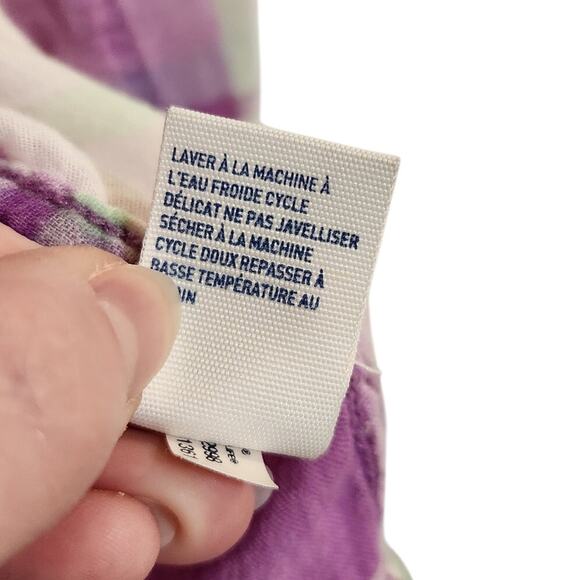 American Eagle Pink Plaid Long Sleeve Pocket Button Up Shirt Casual Top Small - Picture 11 of 11